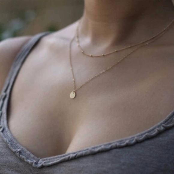 Jewelry - Two Layer Dainty Medallion Necklace